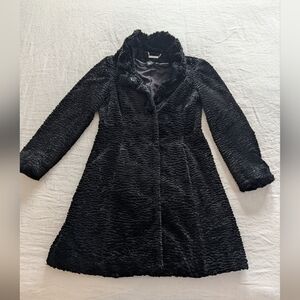 White House Black Market Textured Black Teddy Jacket